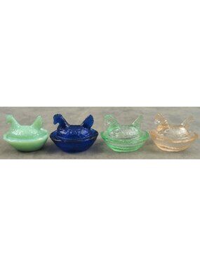 Mini Hen on Nest Salt Dip Dishes Set of 4 Vintage Style